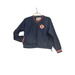 Majestic Boston Red Sox Jacket Kids Medium Navy Blue Team DugOut Windbreaker